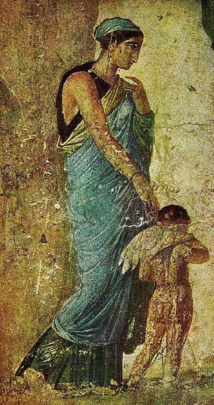 unknow artist romersk vaggmalning me3d kvinna i grekisk drakt China oil painting art